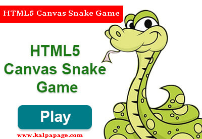 HTML5 Canvas Snake Game