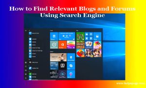 How to Find Relevant Blogs and Forums Using Search Engine