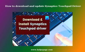 How to download and update Synaptics Touchpad Driver