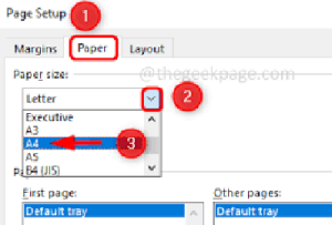 How To Change The Paper Size To A4 And Set It As Default In Microsoft Word