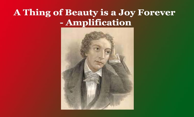 A Thing of Beauty is a Joy Forever - Amplification